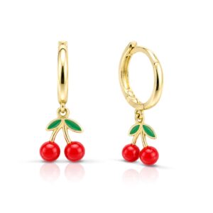 Cherry Belle Sallantılı Çocuk Altın Küpe