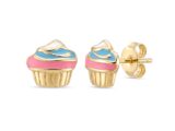Cupcake Altın Çocuk Küpe