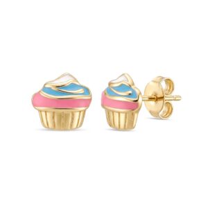Cupcake Altın Çocuk Küpe